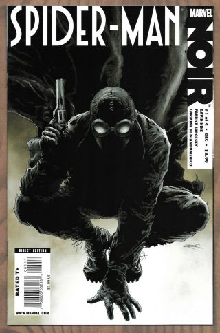 Spiderman Noir 1 First Printing 2009 Marvel Comic 1st Noir Spider - Verse Nm