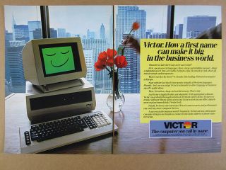 1983 Victor 9000 16 - Bit Computer Color Photo Vintage Print Ad