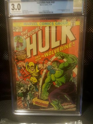 Incredible Hulk 181 Cgc Blue Label 3.  0 Off White/ White Pages First Wolverine