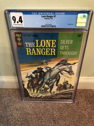 Lone Ranger 7 Cgc 9.  4 Nm Gold Key 1967 Painted Cover