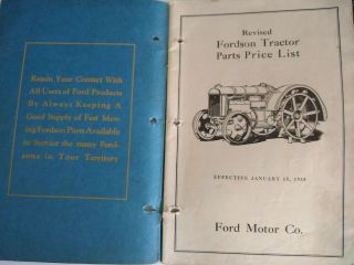 1935 Ford Motor Co.  Fordson Tractor Parts Price List 3