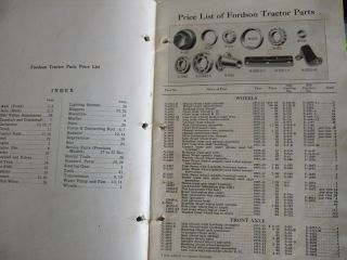 1935 Ford Motor Co.  Fordson Tractor Parts Price List 4