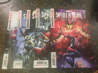 Spider - Man: City At War 1 - 5 Complete Set Marvel 2019 Gamerverse Comic Set