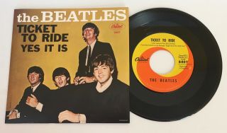 The Beatles / Ticket To Ride & Yes It Is / Rsd 2011 45 W/ Picture Sleeve /