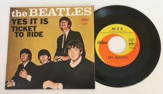 The Beatles / Ticket To Ride & Yes It Is / RSD 2011 45 w/ Picture Sleeve / 6
