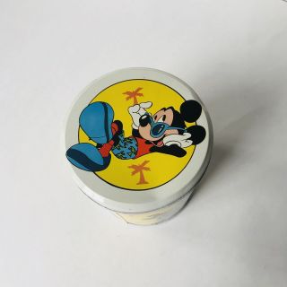 Walt Disney Mickey Mouse Round Lidded Tin - The Tin Box Company of America Surf 3