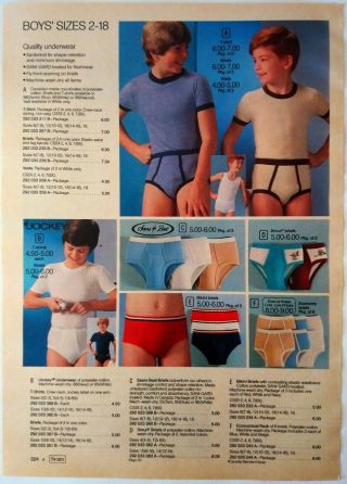 1984 Vintage PAPER PRINT AD fashion snowsuits shirt vest bikini briefs underwear 2