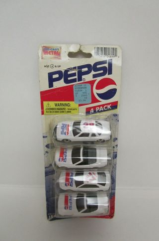 1996 Pepsi Cola 4 Pack Of Die - Cast Small Toy Cars Classic Collectable