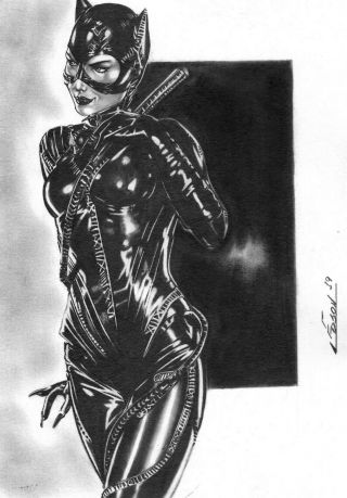 Catwoman (09 " X12 ") By Edson - Ed Benes Studio
