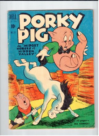 Dell Four Color 311 Porky Pig Midget Horses Of Hidden Valley - G Jan 1951 Comic
