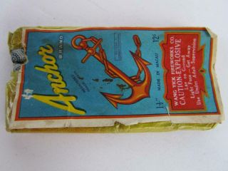 Vintage Advertising Label Only Anchor Brand Firecracker Pack 2