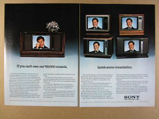 1982 Sony Kv - 3000r $10,  000 Television Console Tv Vintage Print Ad