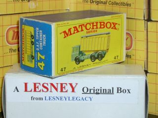 Matchbox Lesney 47c Daf Tipper Type E4 Model Empty Box Only