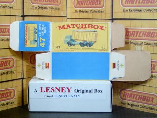Matchbox Lesney 47c DAF Tipper Type E4 model Empty Box Only 3