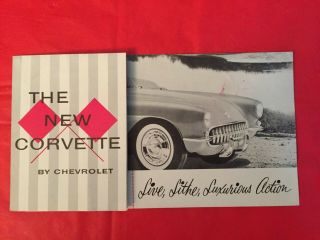 1956 Chevrolet " Corvette " Car Dealer Sales Brochure