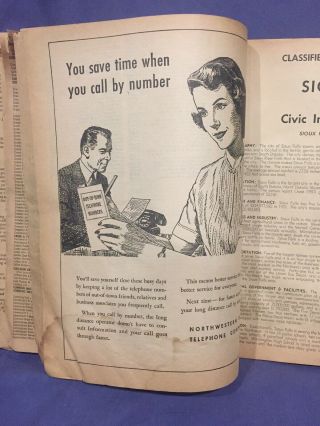Sioux Falls Telephone Directory November 1952 Northwestern Bell Telephone Compan 4
