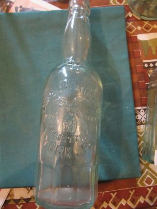 Antique York Brewing Co York Pa With Embossed Eagle Beer Bottle
