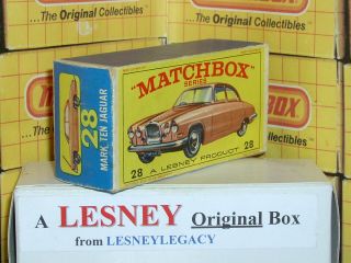 Matchbox Lesney 28c Jaguar Mark Ten Tan Type E3 Empty Box Only