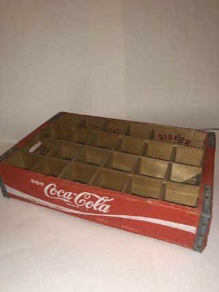 Collectible Vintage Coca Cola Wood Soda Pop Bottle Crate Box Case 24 Dividers