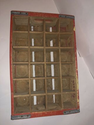 Collectible Vintage Coca Cola Wood Soda Pop Bottle Crate Box Case 24 Dividers 2
