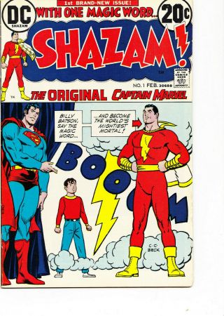 Shazam 1 1973 Fine - Vf Cond The Captain Marvel