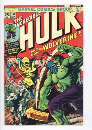 Incredible Hulk 181 Vol 1 1st App Wolverine W/marvel Stamp