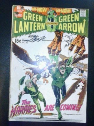 Green Lantern 82 Very Good,  Signed By Neal Adams Green Arrow 