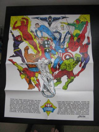 Foom Poster 22x28 Iron Man Thor Avengers Spider - Man Hulk Jim Steranko 1973