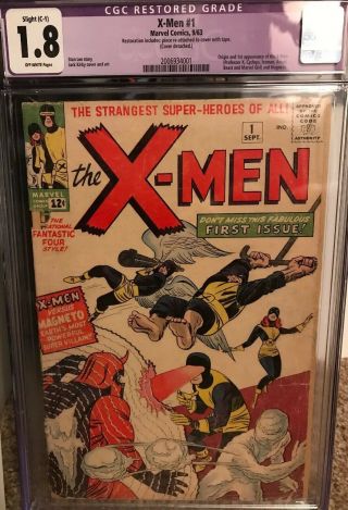 X - Men 1 (marvel 1963) Cgc 1.  8 Rest Origin & 1st App X - Men And Magneto Stan Lee