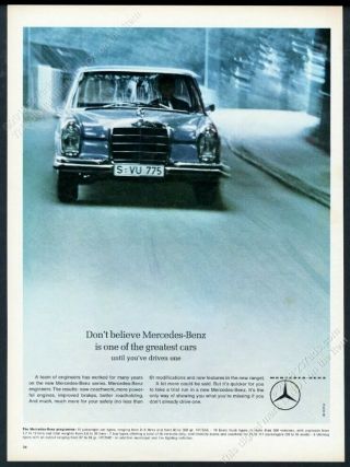 1966 Mercedes - Benz European Sedan Color Photo Vintage Print Ad