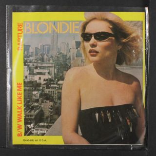 Blondie: Rapture / Walk Like Me 45 (mexico,  Folded Ps) Punk/new Wave