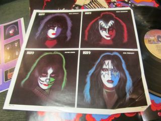 KISS LP PAUL STANLEY SOLO 1ST PRESS COMPLETE W/ POSTER INSERT & inr ' 78 NM rare 8