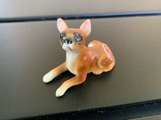 Vintage Chihuahua Dog Puppy Bone China Porcelain Figurine Shiken Japan
