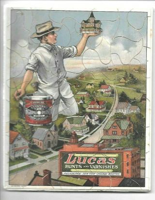 Vintage Lucas Paints And Varnishes Jigsaw Puzzle,  Complete