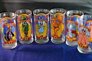 Wizard Of Oz 50th Anniversary Coca Cola Collector Series 1989 (6) Glasses Set