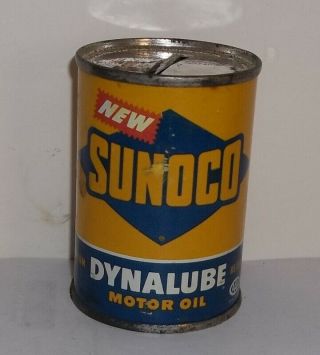 Vintage Sunoco Dynalube Motor Oil Can Bank