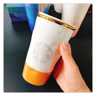Starbucks 2017 China Land On The Moon Gold Double Wall Mug 10oz 2