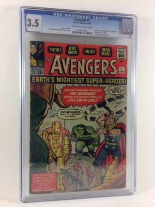 Avengers 1 1963 Cgc 3.  5 Key Silver Age Marvel Rich Colours