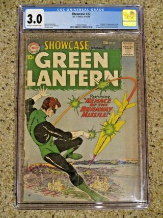 Showcase 22 - Cgc 3.  0 - Huge Dc Silver Age Key - 1st S.  A.  Green Lantern