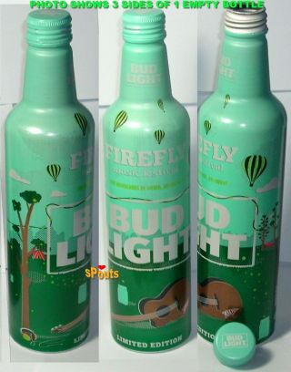2017 Dover,  De Delaware Firefly Music Festival Aluminum Beer Bottle Bud Light Can