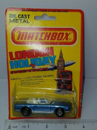 Vintage Lesney Matchbox 6 Mercedes 350 Sl Convertible Blue