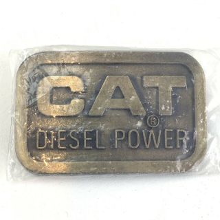 Caterpillar Tractor Vintage Cat Diesel Power 1976 Sales Guides Belt Buckle