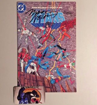 The Teen Titans 3 (nov 1984,  Dc) Vf/nm Signed By Perez,  Wolfman,  & Tanghal