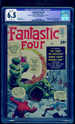 Fantastic Four 1 Cgc 6.  5 R Bright Colors Unpressed See Our 48 49 50
