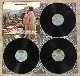 Woodstock - 3 Record Set 1970 Pressing Cotillion Hendrix,  The Who Ex