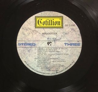 WOODSTOCK - 3 RECORD SET 1970 Pressing COTILLION Hendrix,  The Who EX 4