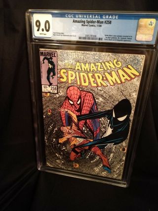 Cgc 9.  0 Spider - Man 258 - Symbiote Revealed - White Pages/new Case