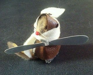 Furry Mouse Pilot Ornament From The Little Mouse Factory,  Handcrafted Usa (m16)