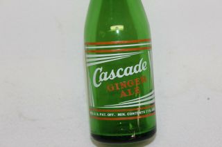 Cascade Ginger Ale Soda Bottle,  1941