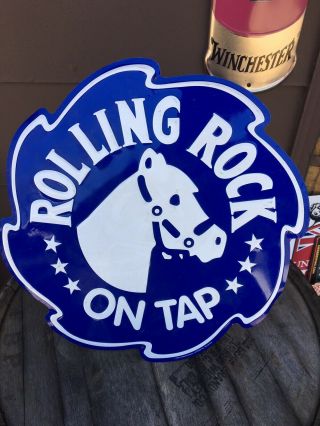 Rolling Rock Latrobe,  Pennsylvania Metal Beer Sign Tin Tacker